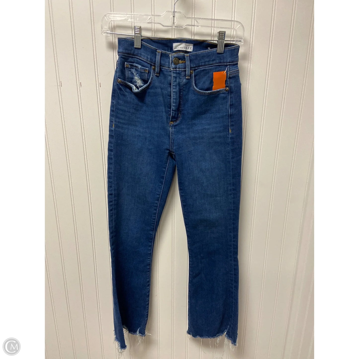 Jeans Boot Cut By Loft In Blue Denim, Size: 0