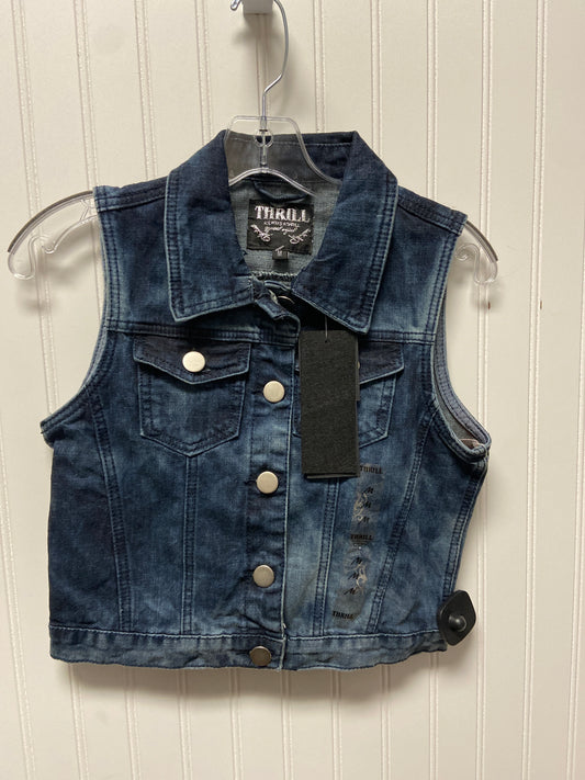 Vest Other By Clothes Mentor In Blue Denim, Size: Mp