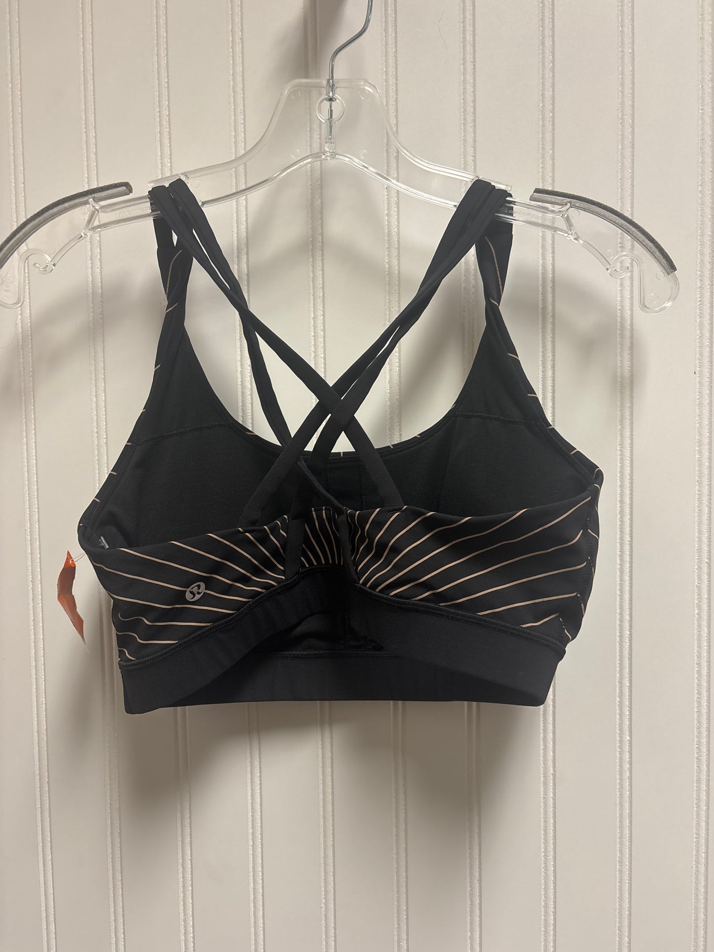 Athletic Bra By Lululemon In Black & Cream, Size: S