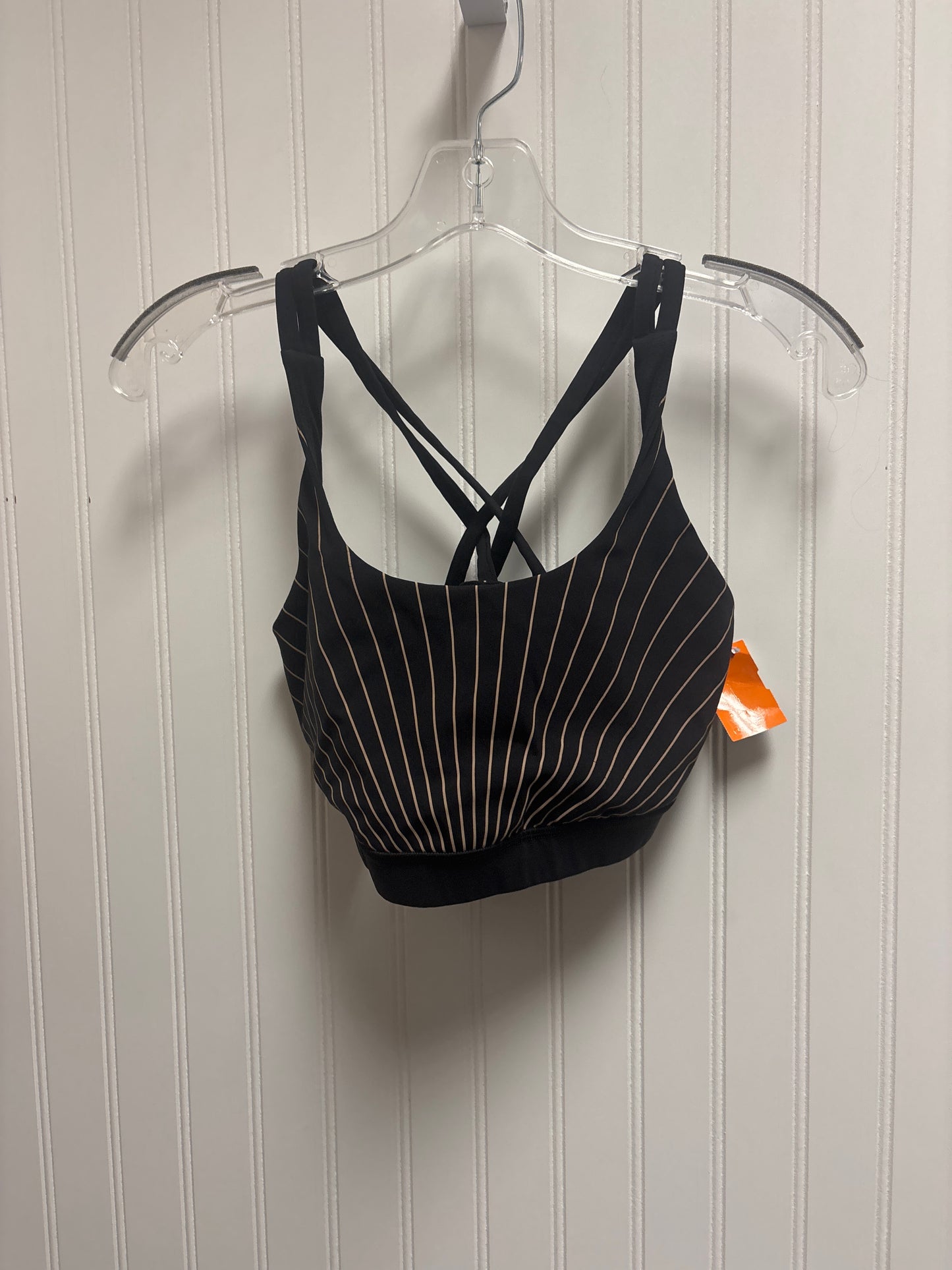 Athletic Bra By Lululemon In Black & Cream, Size: S