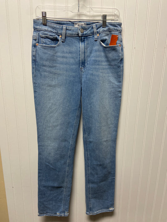 Jeans Straight By Paige In Blue Denim, Size: 8