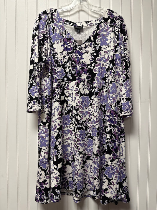 Dress Casual Short By J. Jill In Black & Purple, Size: Lp