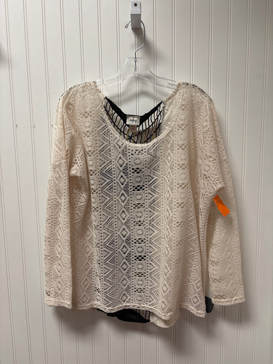 Top Long Sleeve By Daytrip In Beige, Size: S