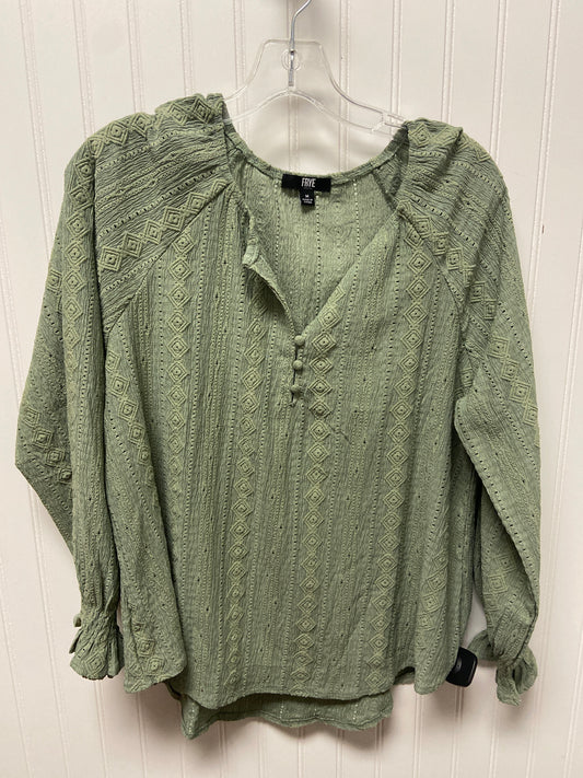 Top Long Sleeve Designer By Frye In Green, Size: M