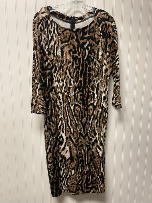 Dress Work By Tahari By Arthur Levine In Animal Print, Size: Sp