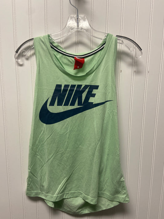 Athletic Tank Top By Nike In Green, Size: S