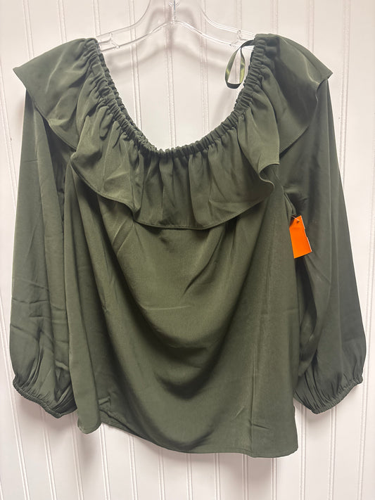 Top Long Sleeve By Michael By Michael Kors In Green, Size: L