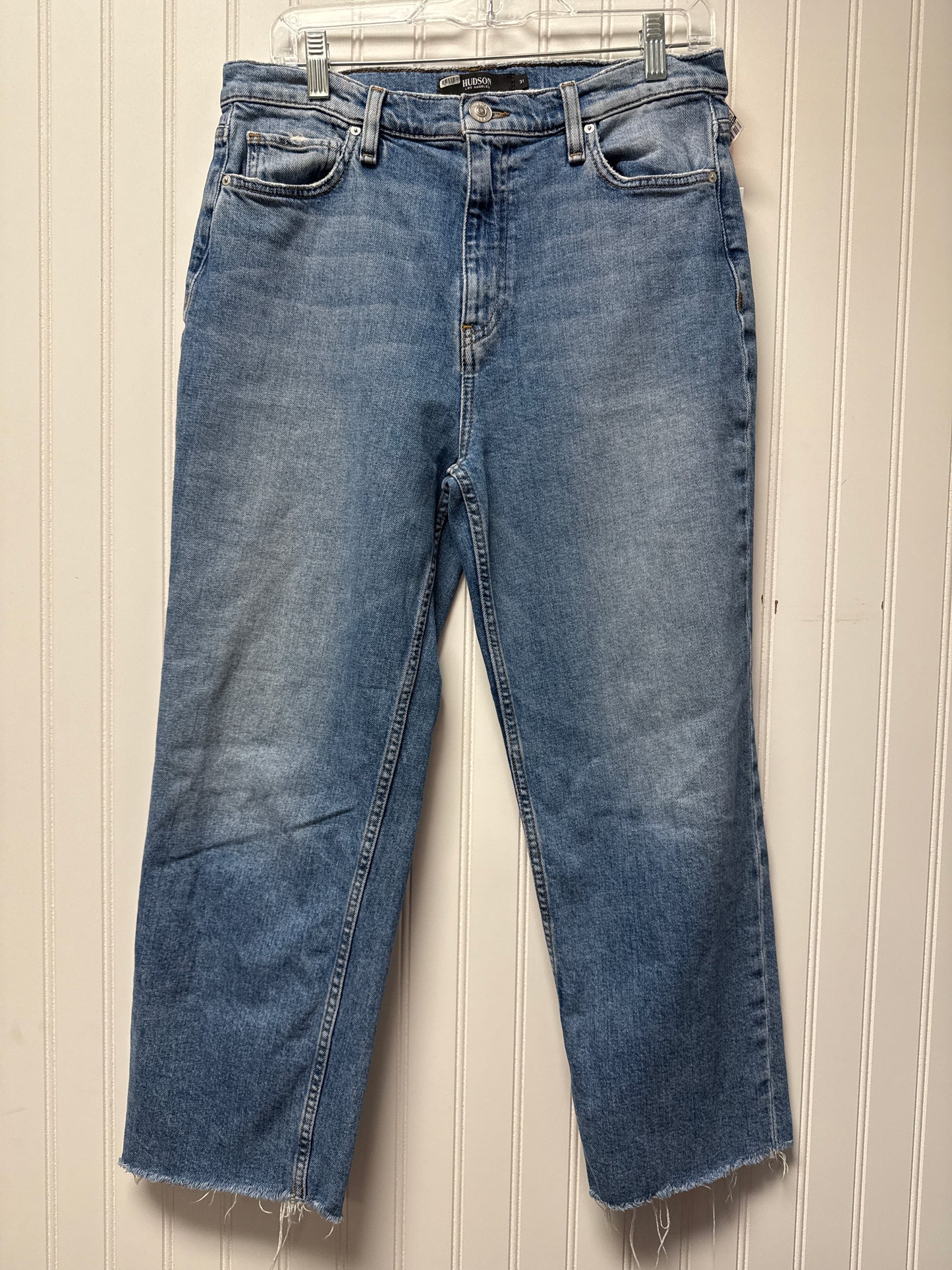 Jeans Straight By Hudson In Blue Denim, Size: 12