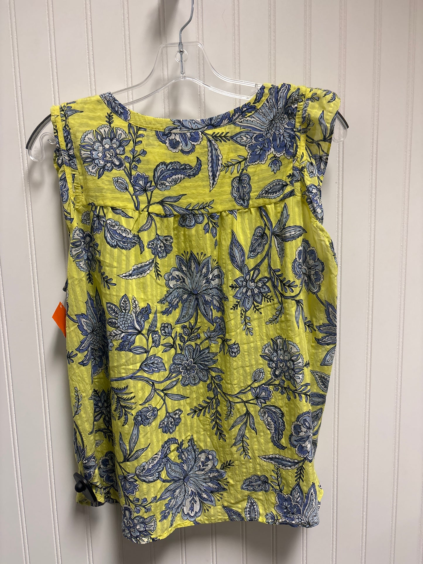 Top Sleeveless By Loft In Yellow, Size: Lp