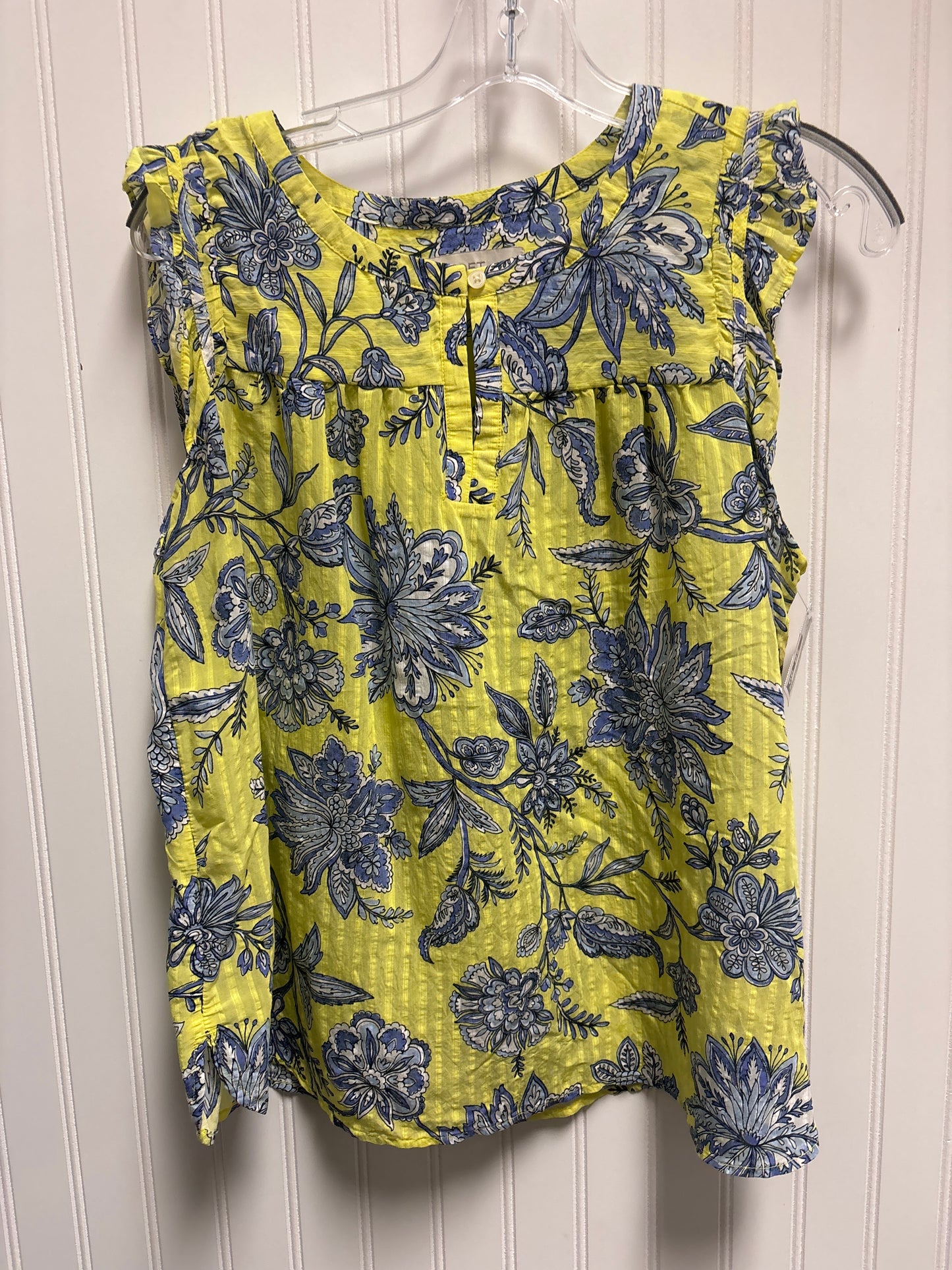 Top Sleeveless By Loft In Yellow, Size: Lp