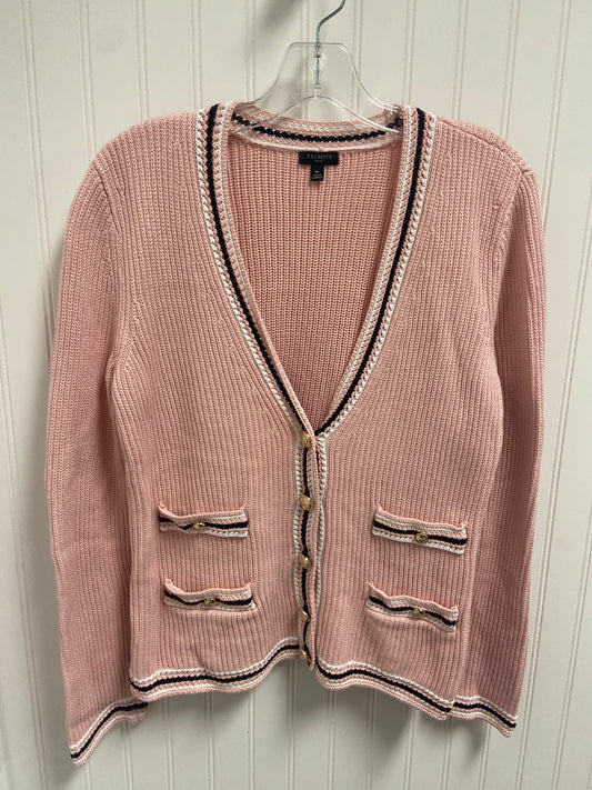 Sweater Cardigan By Talbots In Pink, Size: Mp