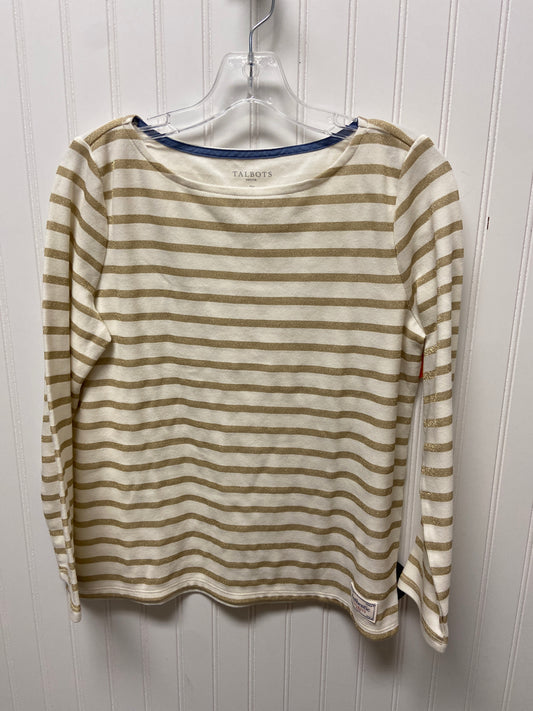 Top Long Sleeve Basic By Talbots In Striped Pattern, Size: Mp