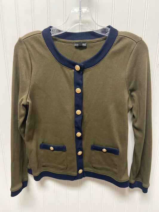 Sweater Cardigan By Talbots In Green, Size: Mp