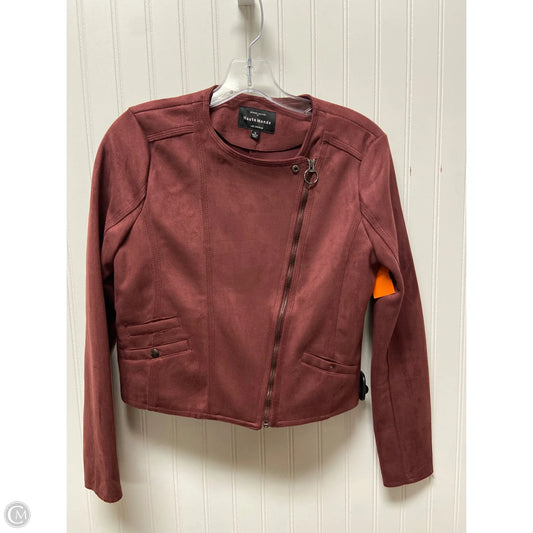 Jacket Other By Haute Monde In Maroon, Size: M
