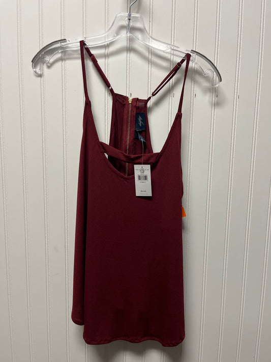 Top Sleeveless Basic By Daytrip In Maroon, Size: Xs