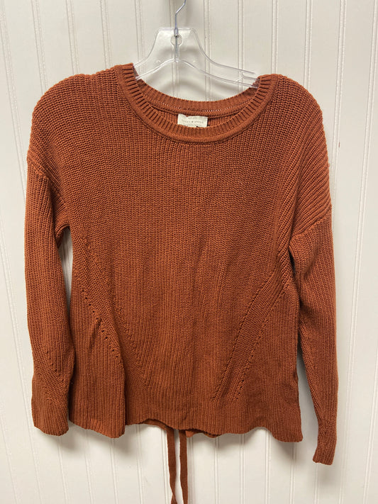 Sweater By Lucky Brand In Orange, Size: M