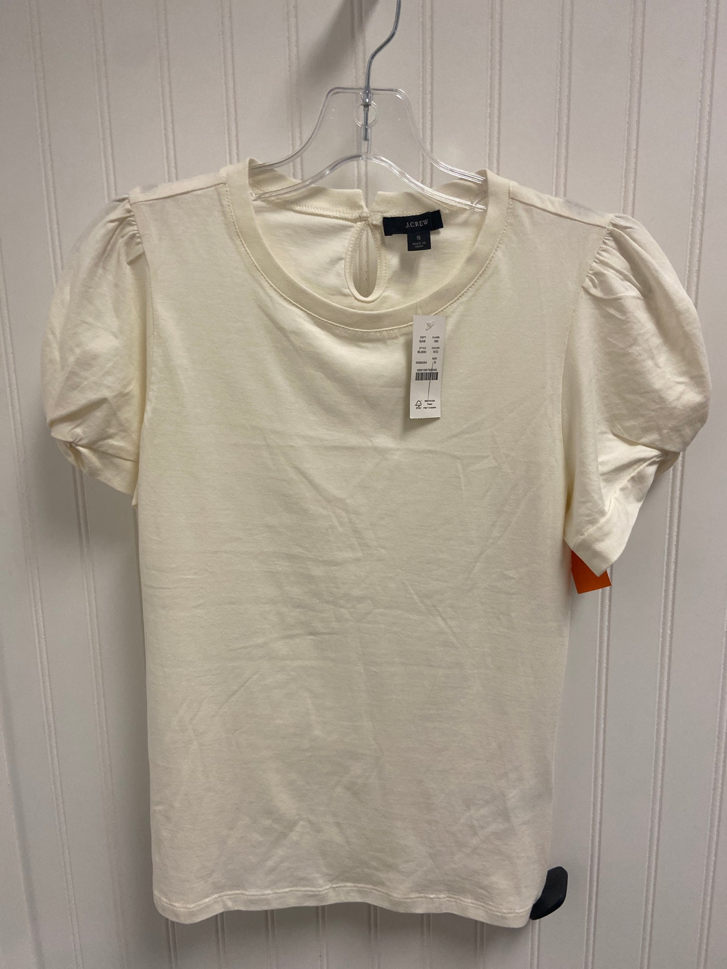 Top Short Sleeve Basic By J. Crew In Cream, Size: S