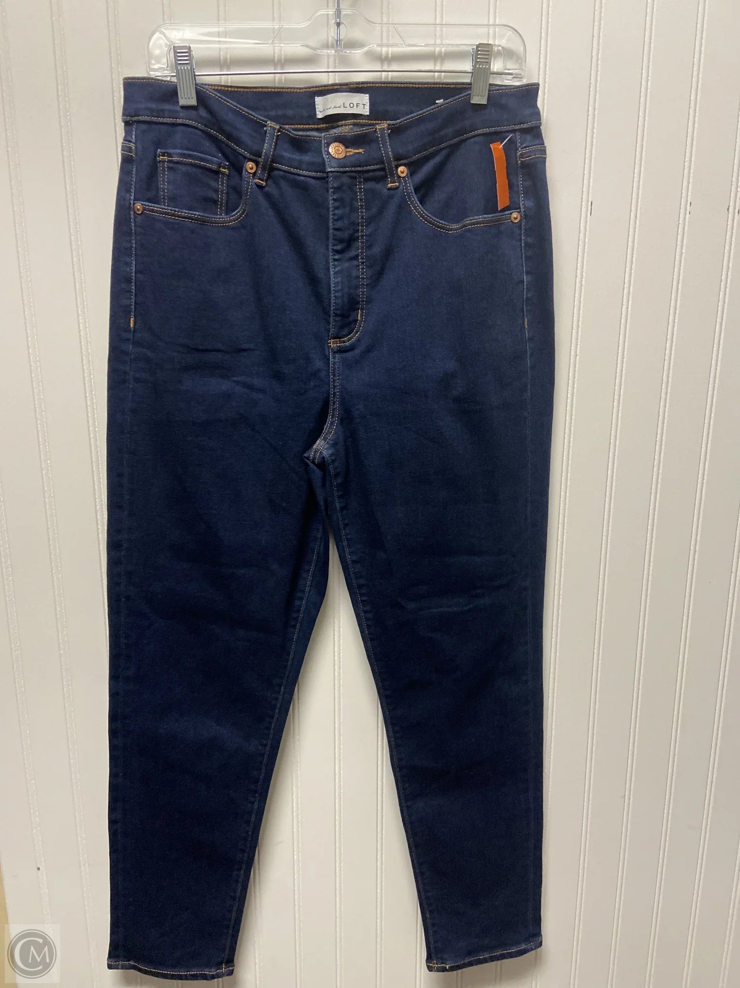 Jeans Skinny By Loft In Blue Denim, Size: 14