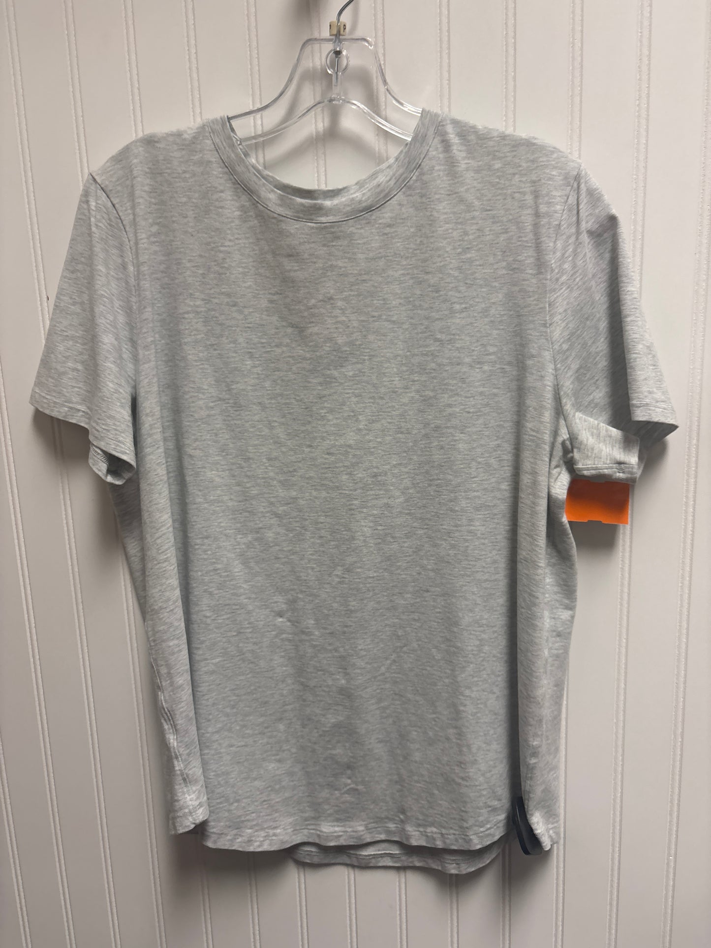 Athletic Top Short Sleeve By Lululemon In Grey, Size: M