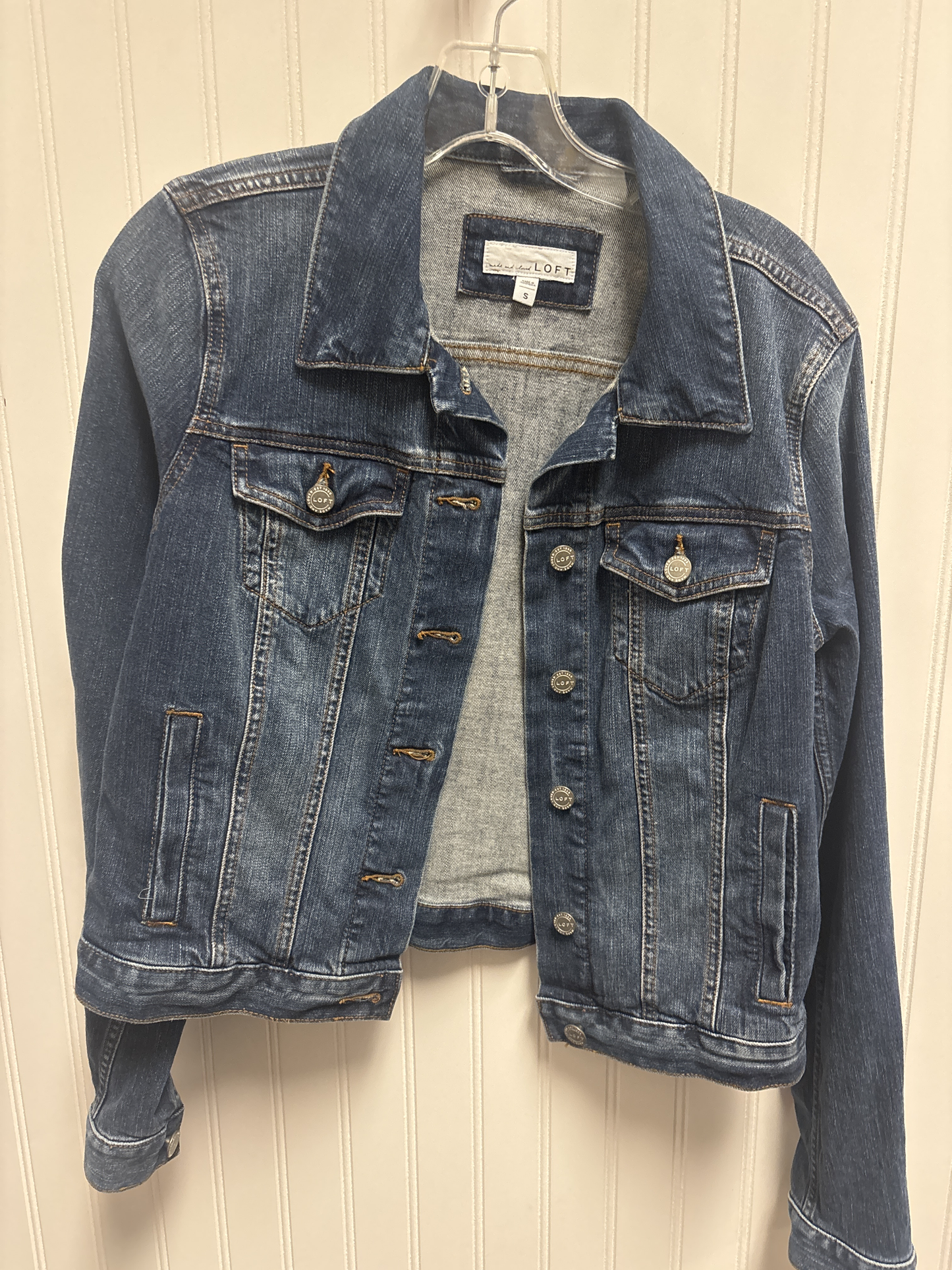 Jacket Denim By Loft  Size: S