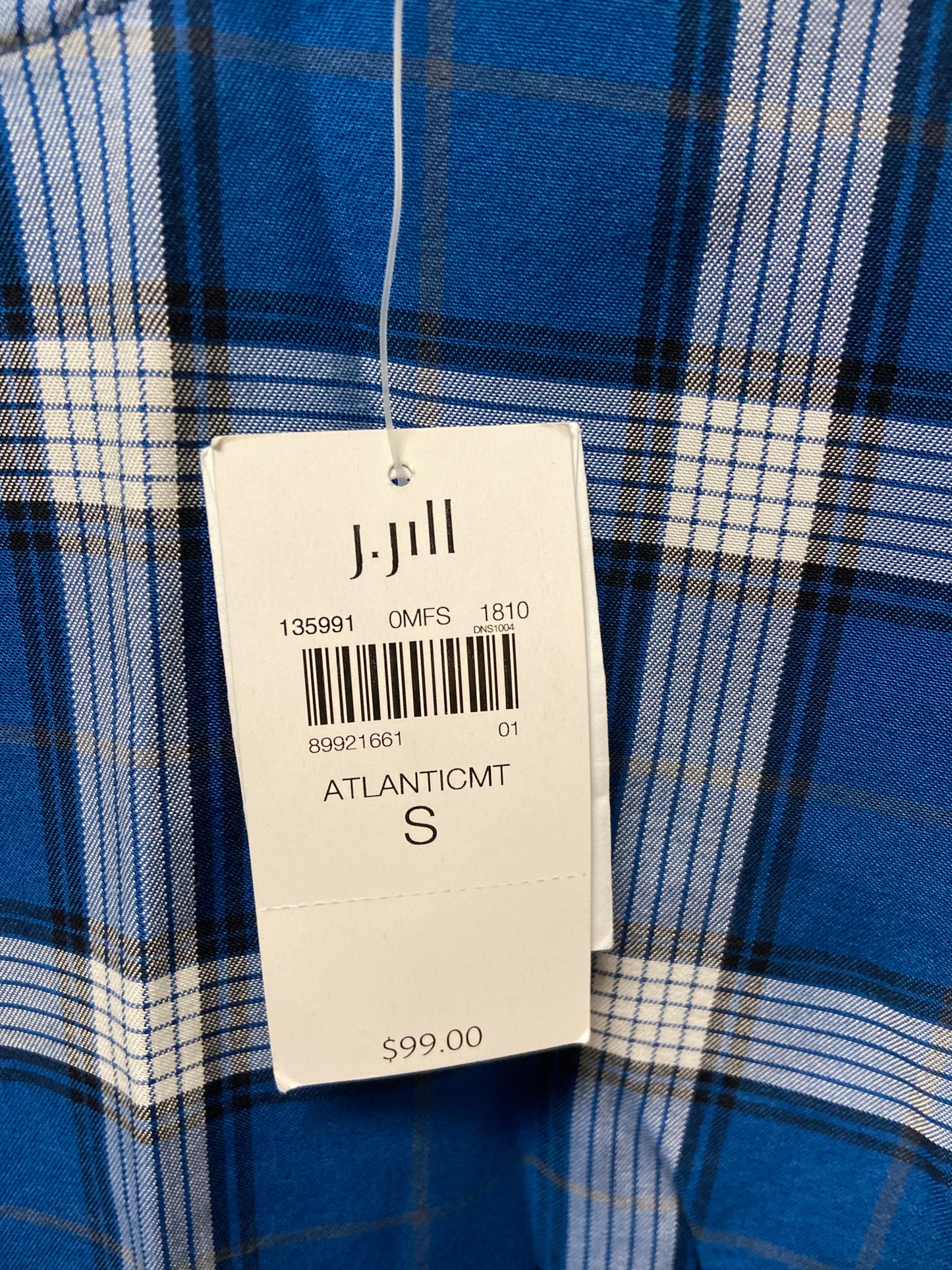 Top Long Sleeve By J. Jill In Plaid Pattern, Size: S