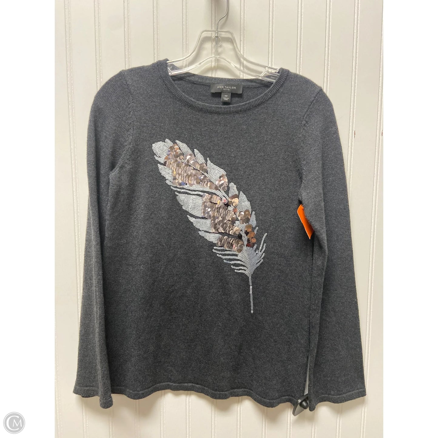 Sweater By Ann Taylor In Grey, Size: Xsp