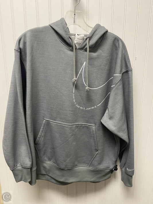 Athletic Sweatshirt Hoodie By Nike In Grey, Size: Sp