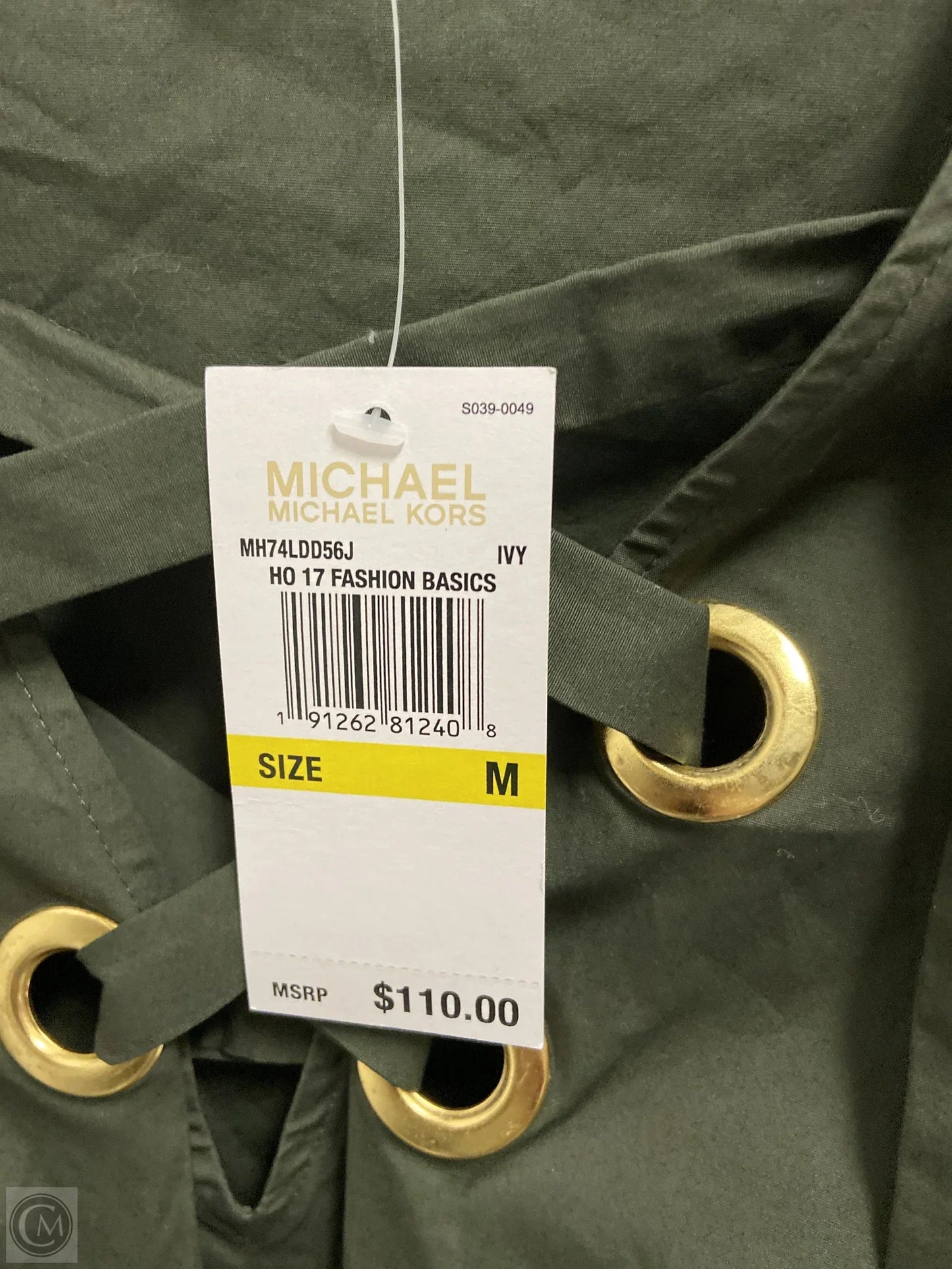 Top Long Sleeve By Michael By Michael Kors In Green, Size: M