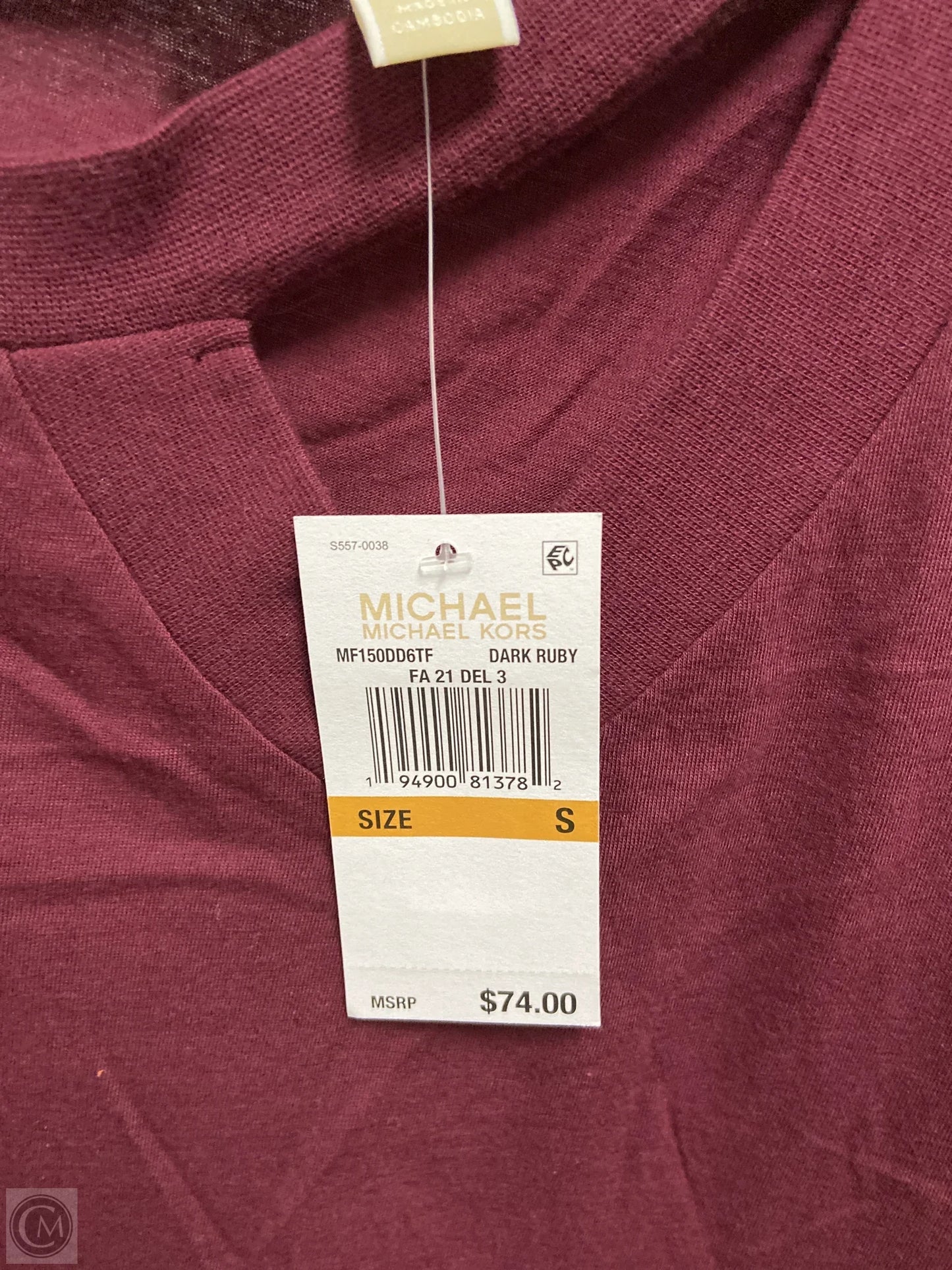 Top Long Sleeve By Michael By Michael Kors In Purple, Size: S