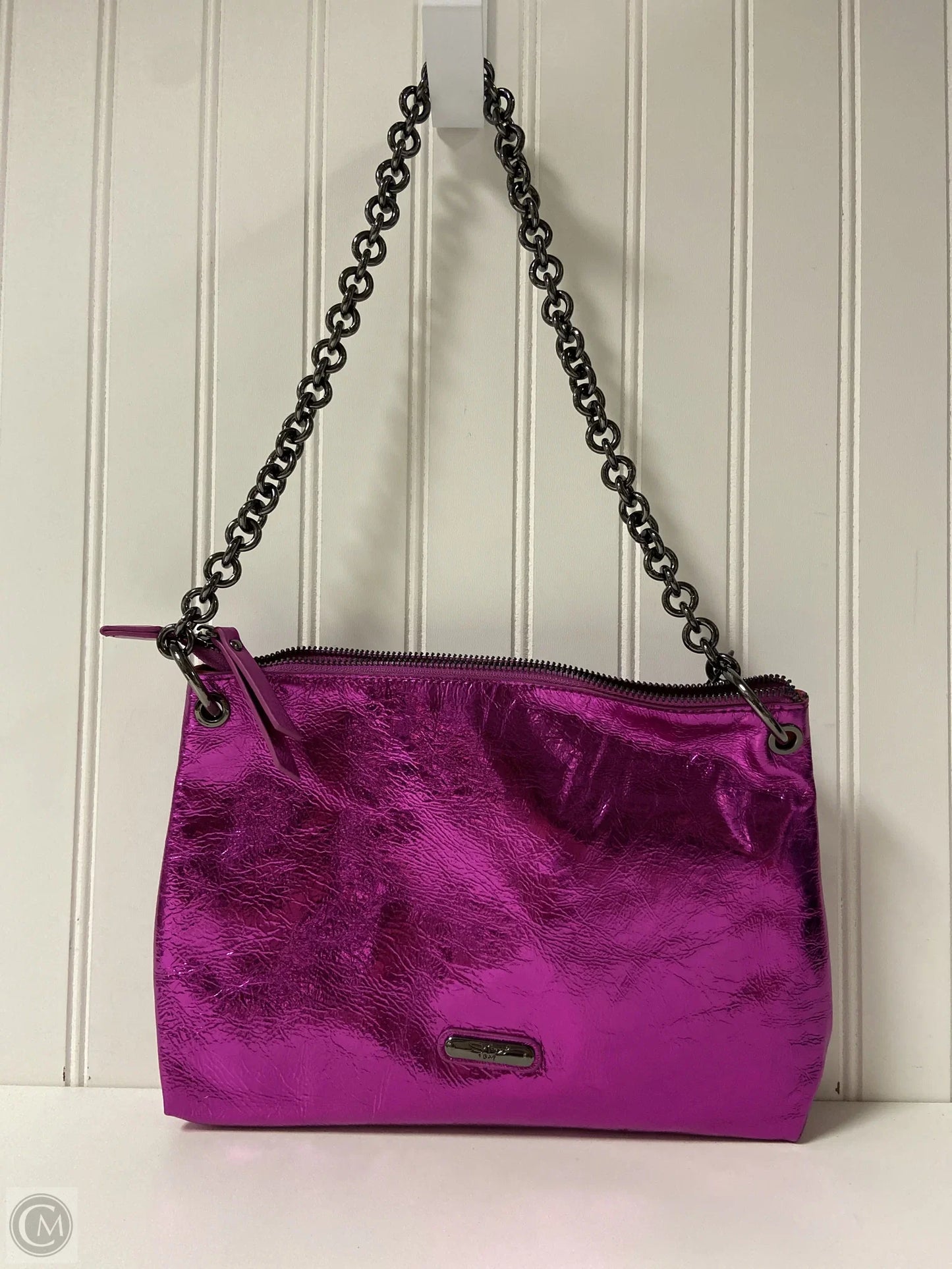 Handbag Leather By Sharif, Size: Medium