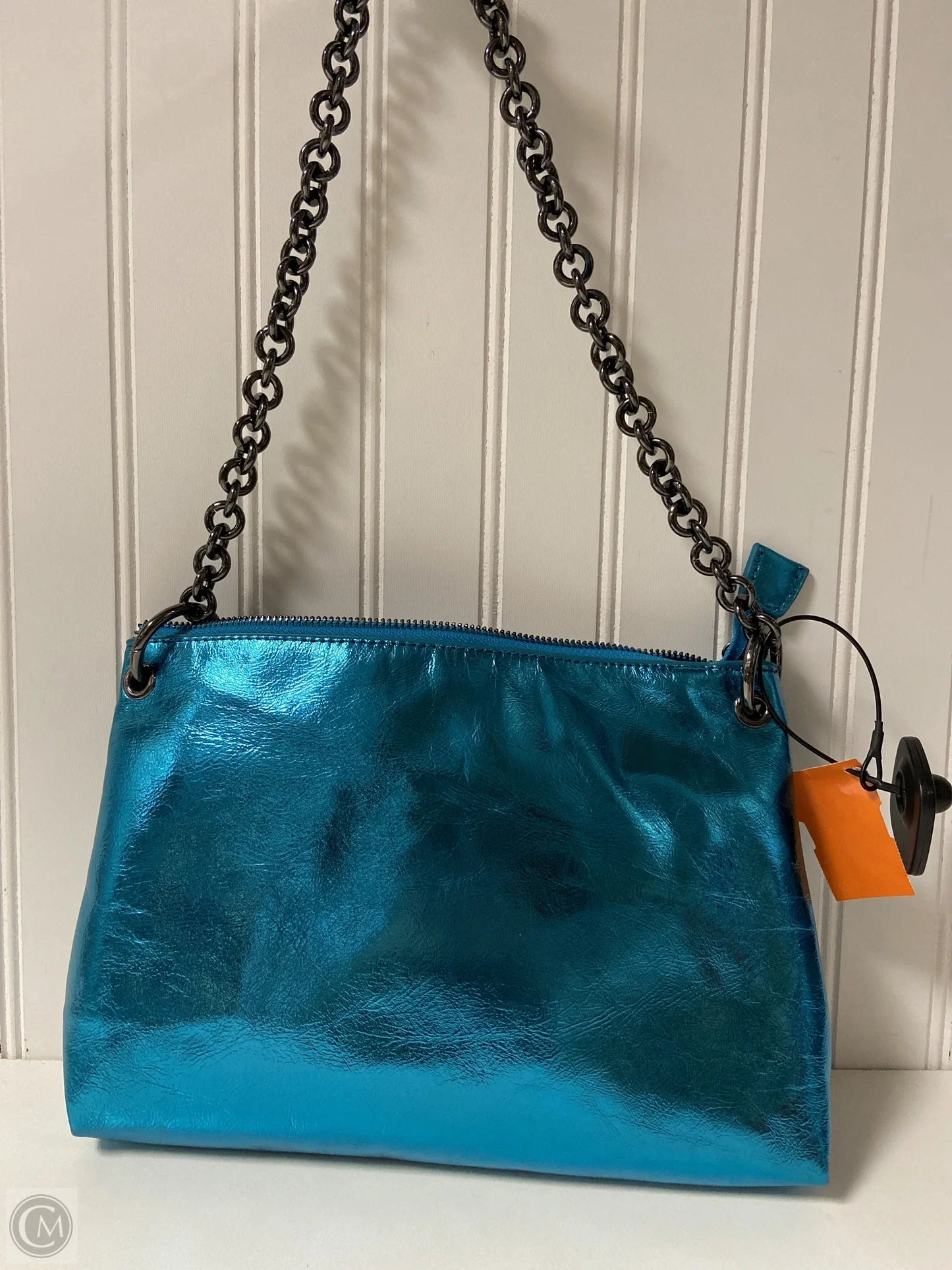 Handbag Leather By Sharif, Size: Medium