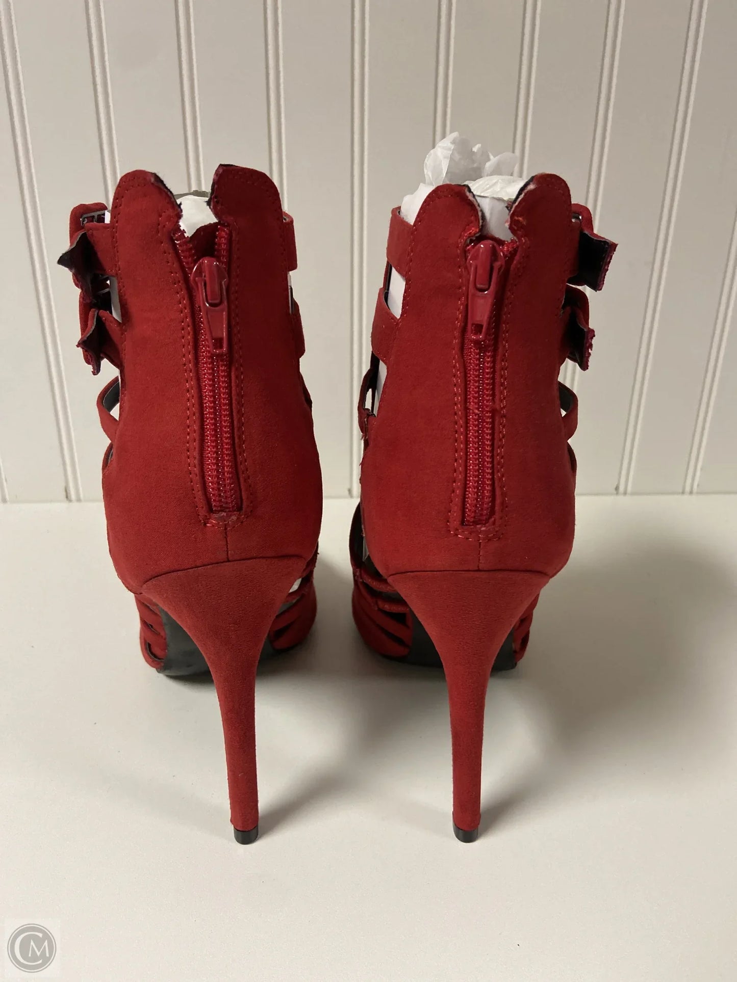 Shoes Heels Stiletto By Guess In Red, Size: 11