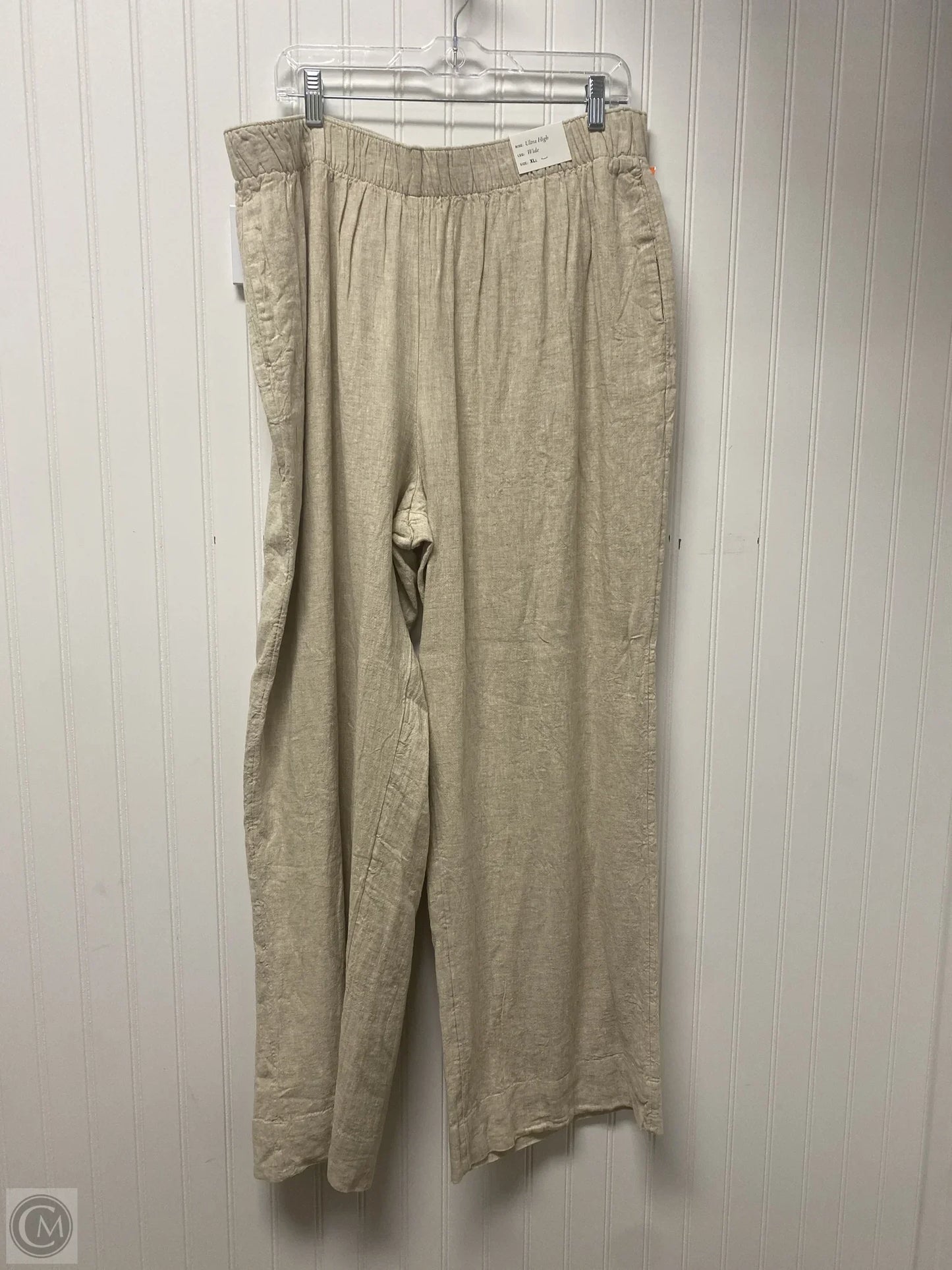 Pants Wide Leg By Abercrombie And Fitch In Beige, Size: 14