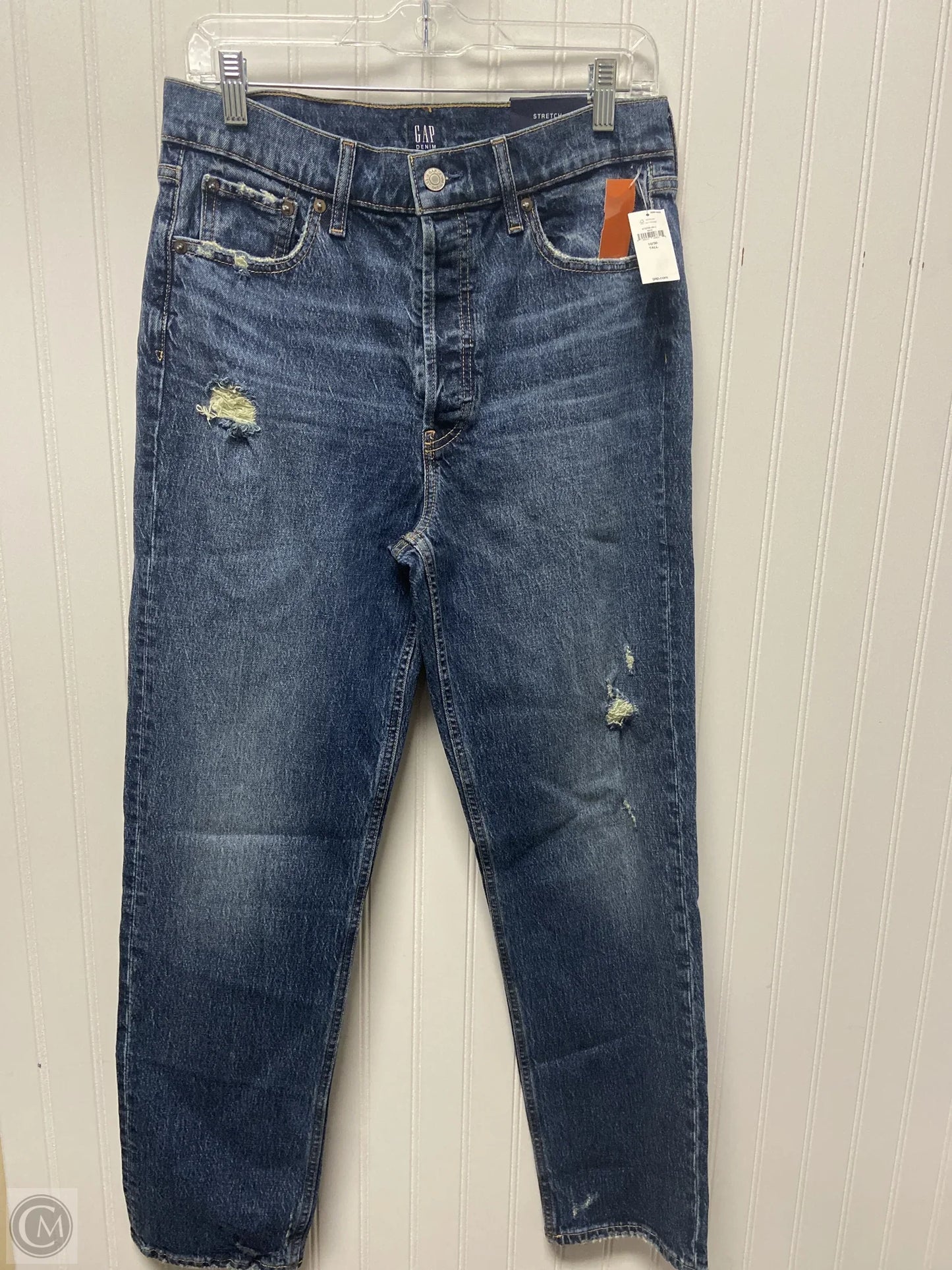 Jeans Boyfriend By Gap In Blue Denim, Size: 10