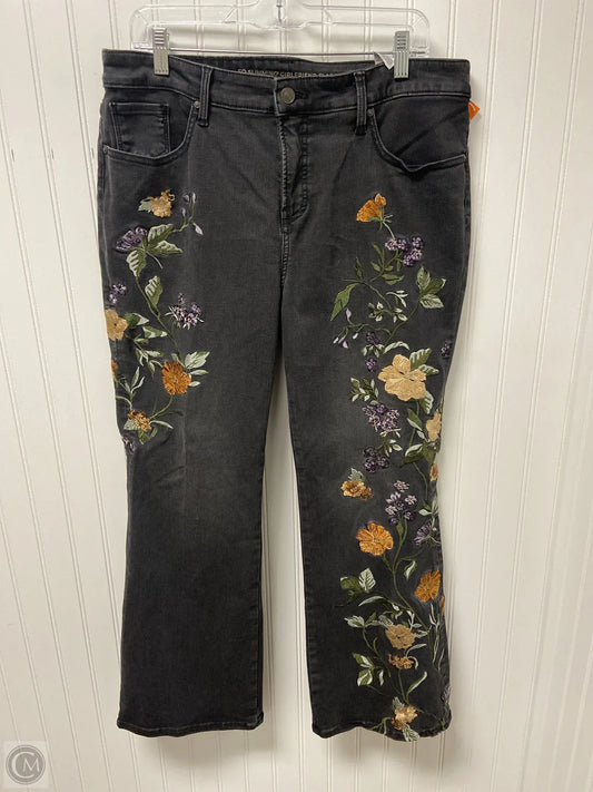 Jeans Boyfriend By Chicos In Black Denim, Size: 12p