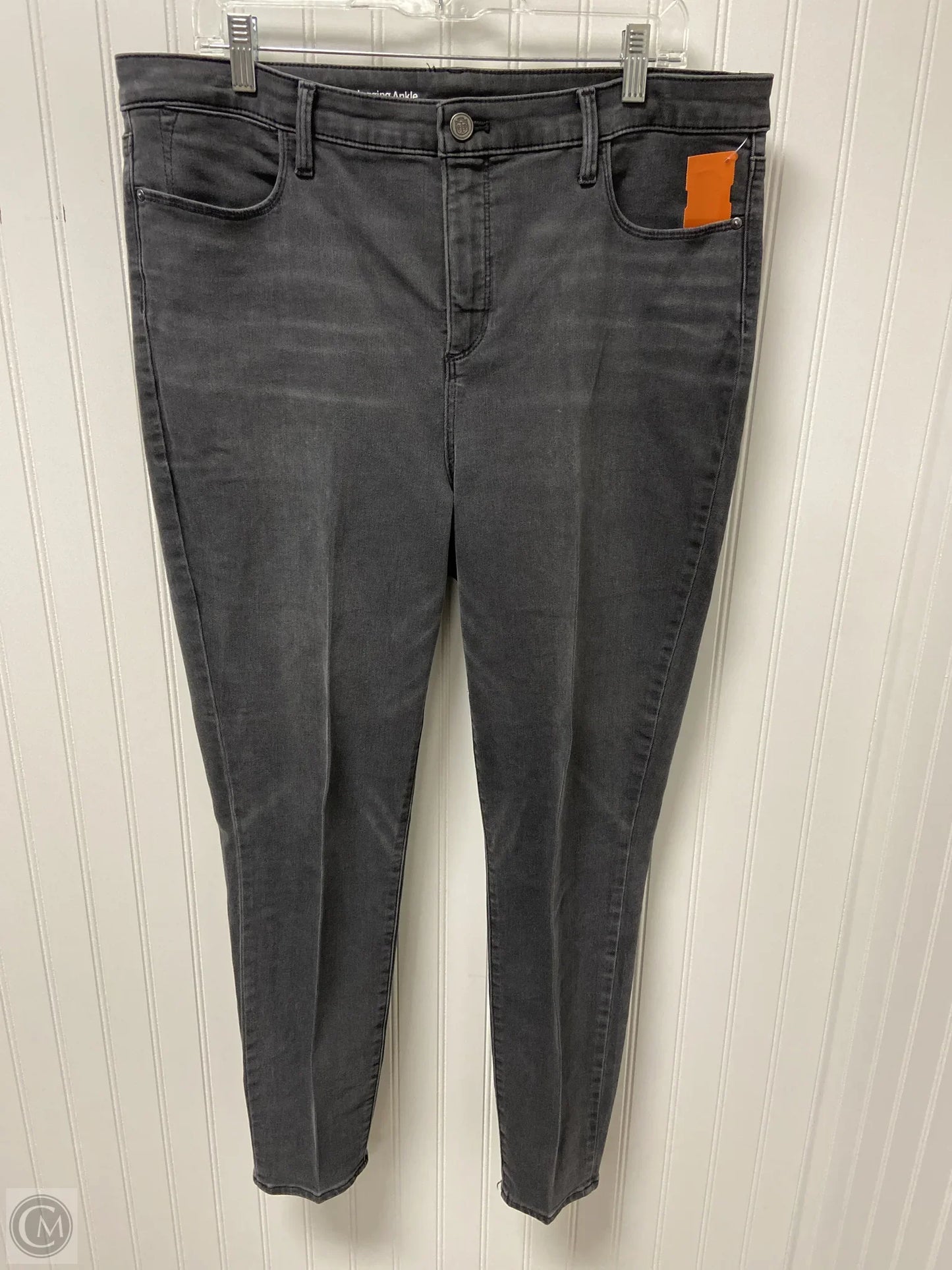 Jeans Straight By Talbots In Black Denim, Size: 16