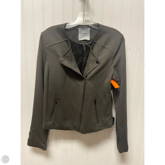 Jacket Moto By Clothes Mentor In Green, Size: S