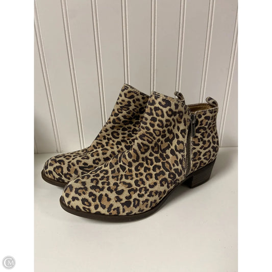 Boots Ankle Heels By Lucky Brand In Animal Print, Size: 8