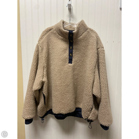 Jacket Fleece By American Eagle In Beige, Size: 1x