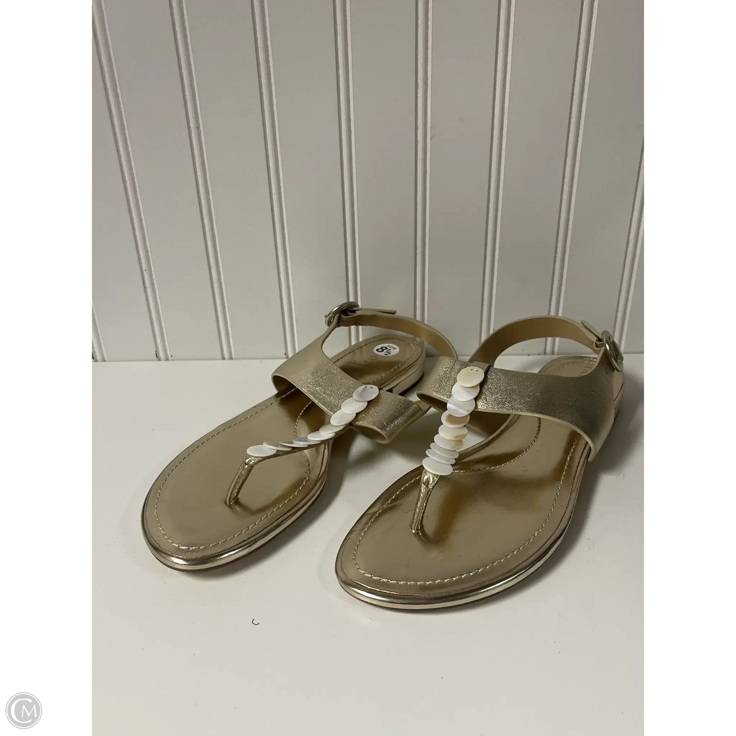 Sandals Flats By Talbots In Gold, Size: 8.5