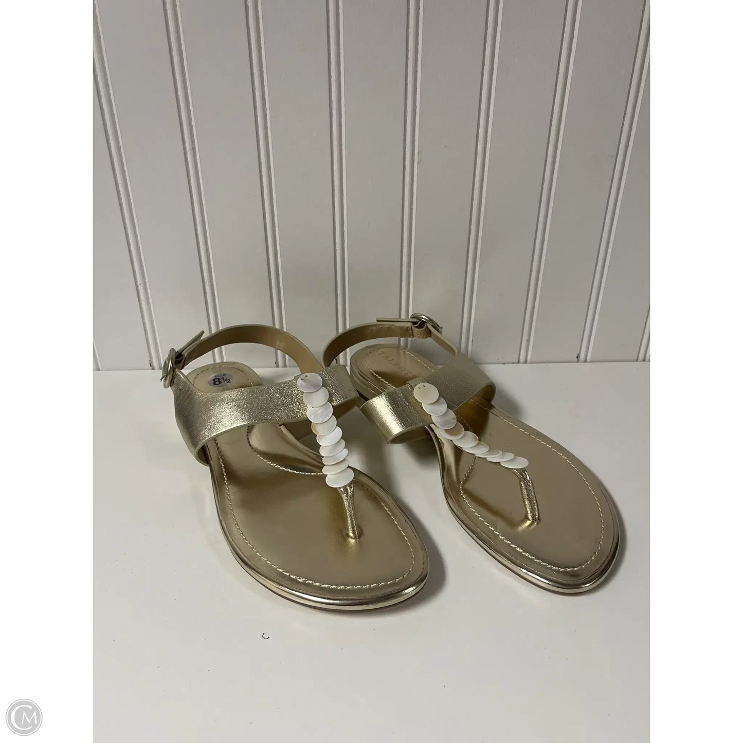 Sandals Flats By Talbots In Gold, Size: 8.5