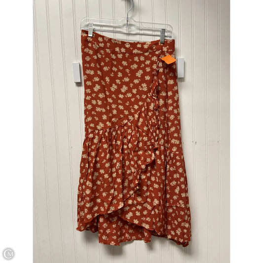 Skirt Midi By Madewell In Red, Size: S