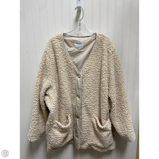 Jacket Faux Fur & Sherpa By Old Navy In Beige, Size: 4x