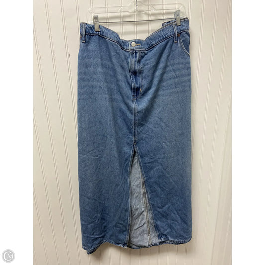 Skirt Midi By Old Navy In Blue Denim, Size: 28