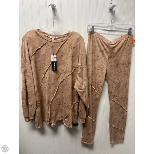 Lounge Set Pants By Fashion Nova In Brown, Size: L