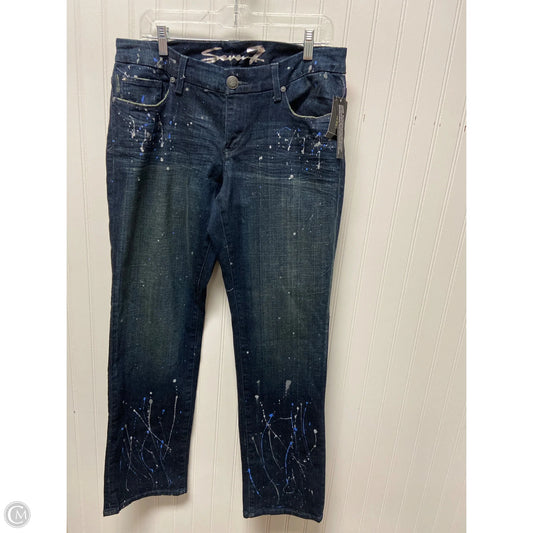 Jeans Straight By Seven 7 In Blue Denim, Size: 14