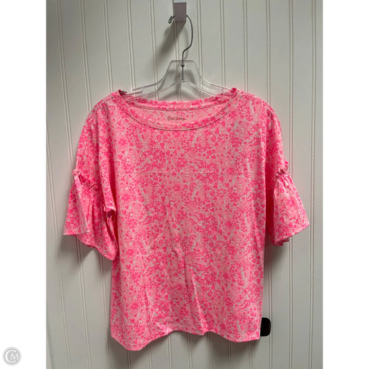 Top Short Sleeve Designer By Lilly Pulitzer In Pink, Size: Xs