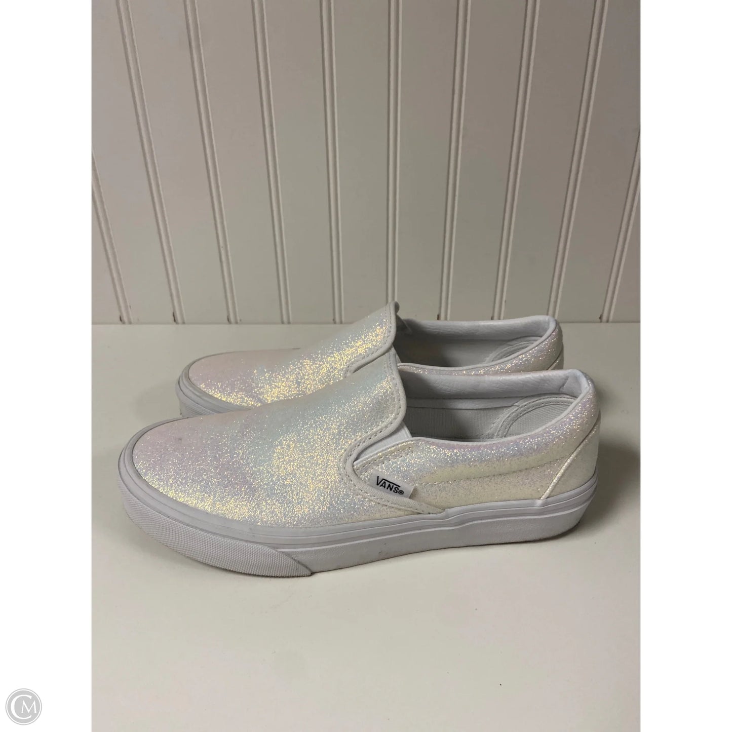 Shoes Flats By Vans In White, Size: 7.5