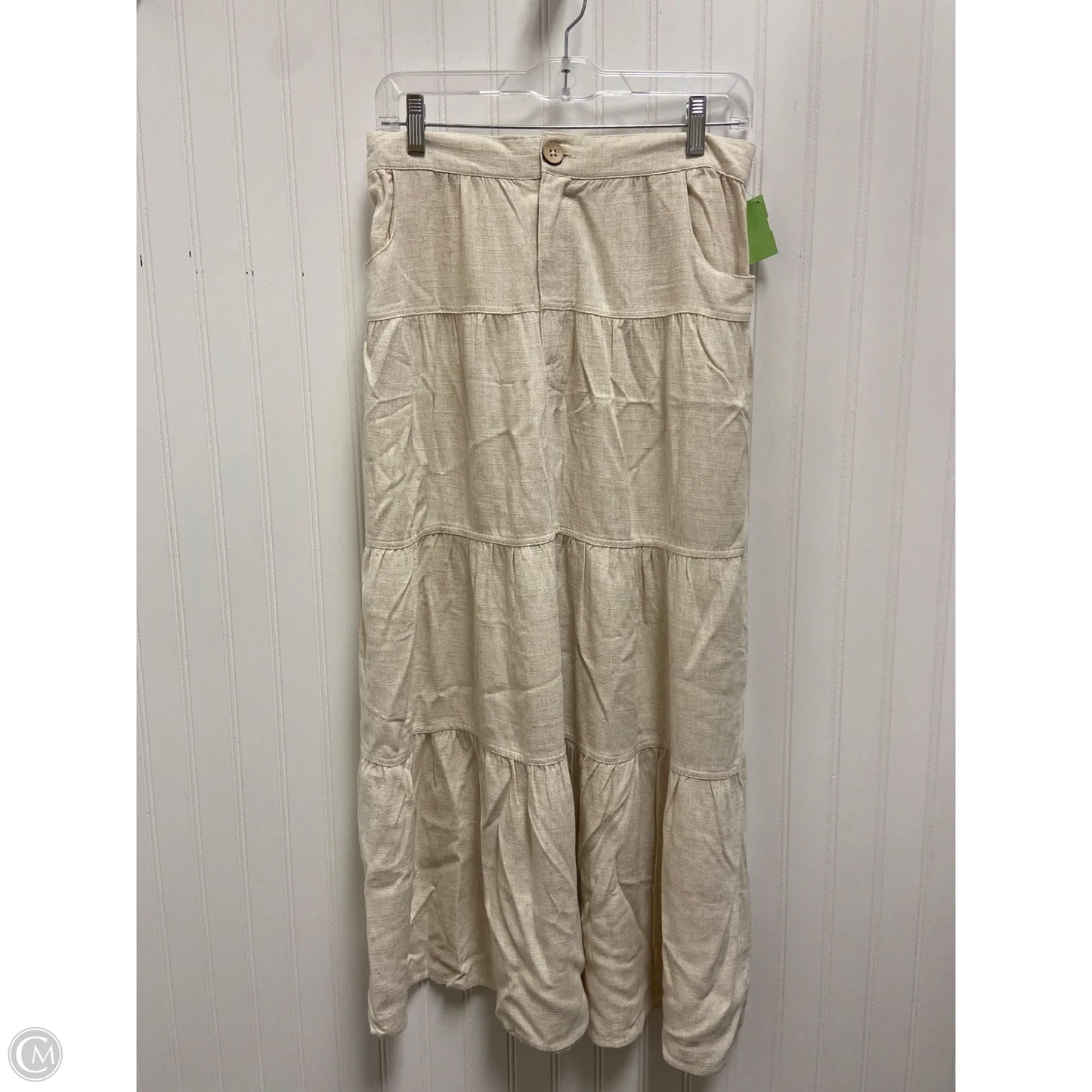 Skirt Maxi By Clothes Mentor In Beige, Size: 8