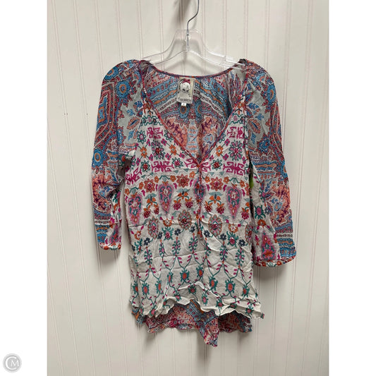 Top Long Sleeve By Cmc In Multi-colored, Size: S